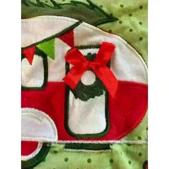 Little Girl's Christmas Ruffled Green Romper Christmas Tree One Piece,6/12 month - Picture 6 of 8